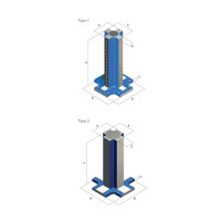 Надгробний пам'ятник у формі куба з сітки 270x500x850 мм - ART57E (Gerardi)