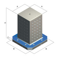 250x660mm Grid Cube Tombstone - ART53E (Gerardi)