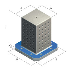 250x450mm Grid With Bushings Cube Tombstone - ART53F (Gerardi)
