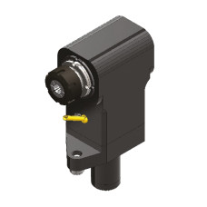 Інструмент Mazak QTN1 (VDI40) з прямим кутом та перевернутим приводом, зовнішня подача охолодження ER25, співвідношення 1 до 1, H90.1-93.8 (Gerardi)