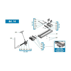 200mm / 8" ART14  Standard Series Vice With Straight Plate Jaws (Gerardi)