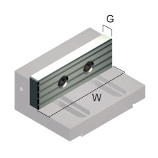 ART243 Загартована пряма пластина з канавками (Gerardi)