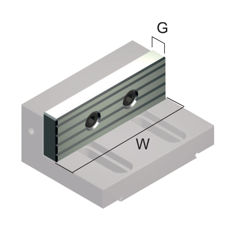 Size 3 ART243 Hardened Grooved Straight Jaw Plate (Gerardi)