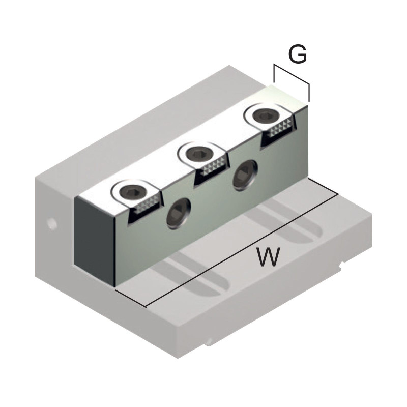 Size 4 ART247G Straight Jaw Plate with GRIP Inserts (Gerardi)