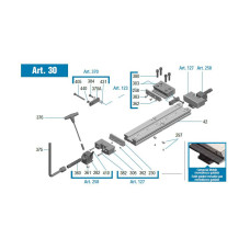 200mm / 8" ART30 Standard Series Vice (XL Double) With Pull Down Grooved Jaws (Gerardi)