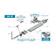 200mm / 8" ART34 Standard Series Vice (XL Double) With Straight Jaws (Gerardi) 2.34.53500