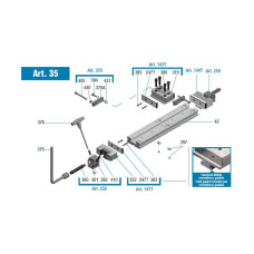 125mm / 5" ART35  Standard Series Vice (XL Double) With Grip Jaws (Gerardi)
