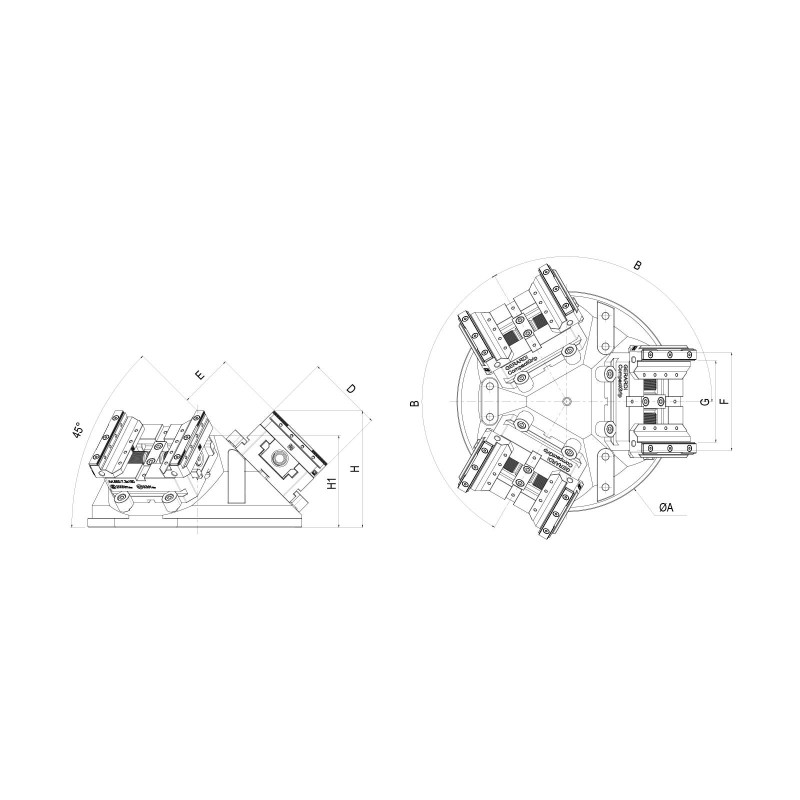 Size 3 ART643H-3 Pyramid Riser Block - 45Â° (Gerardi)