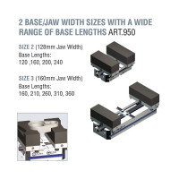 160mm / ART950CompactGRIP Vice With Solid Soft Jaws  - ART950 Series (Gerardi)