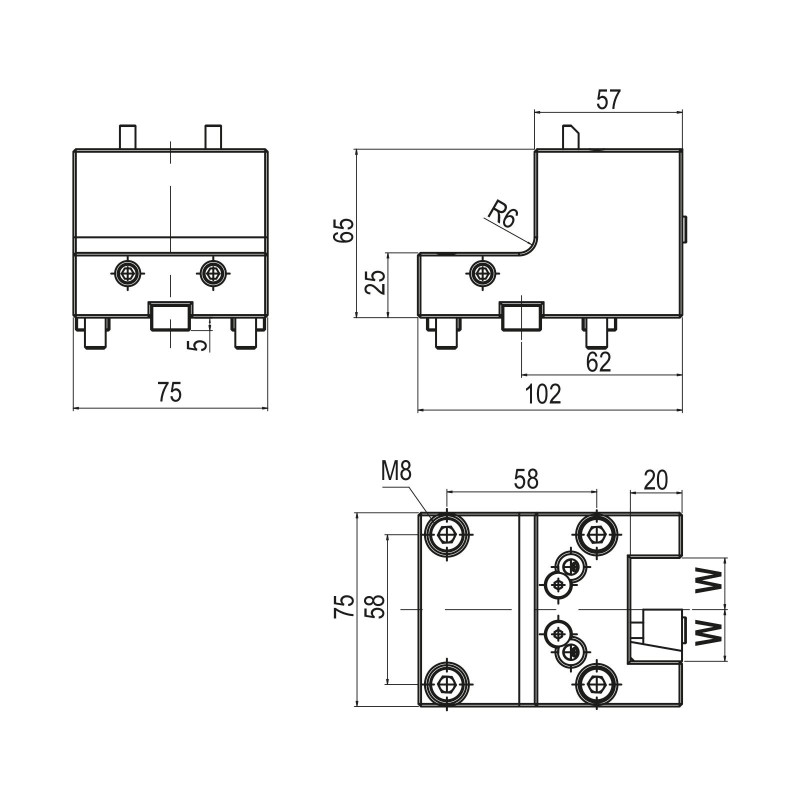 Тримач токарного інструменту BMT45 OD для інструментів з квадратним хвостовиком, затискна здатність 20 мм (Gerardi)