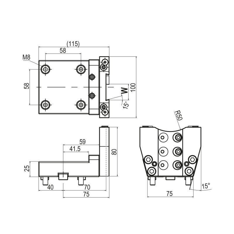 Тримач для відрізного леза BMT45 для відрізних лез 26 мм (Gerardi)