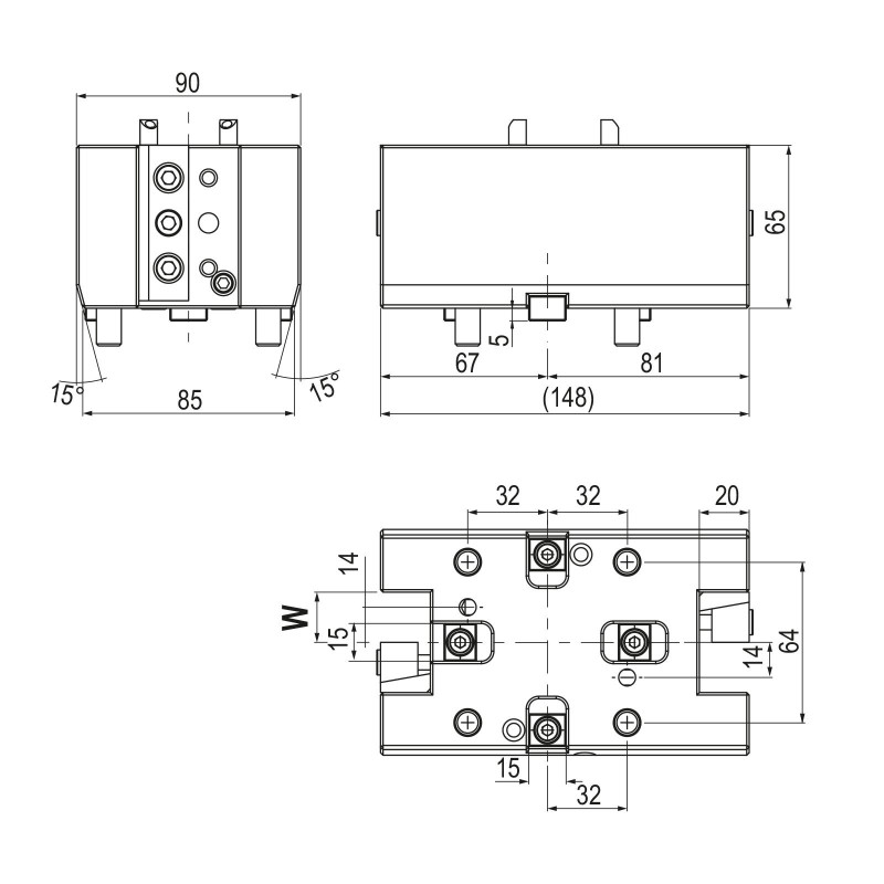 BMT55 OD Turning Tool Holder, Double Sided, 20mm Clamping Capacity (Gerardi)