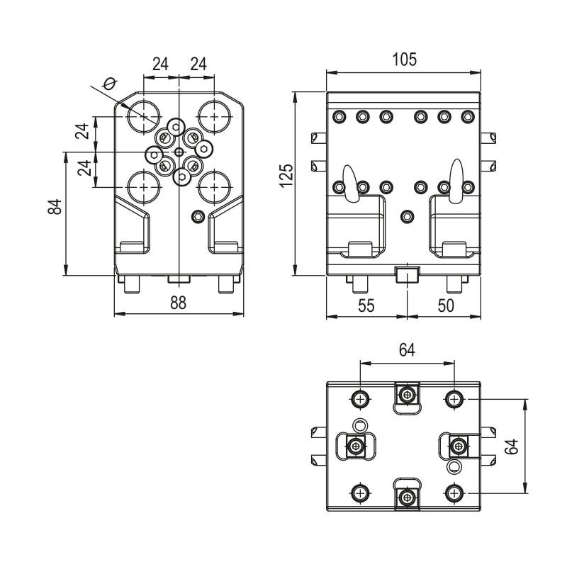 Чотирикратний тримач для розточувального верстата BMT55 (Gerardi)