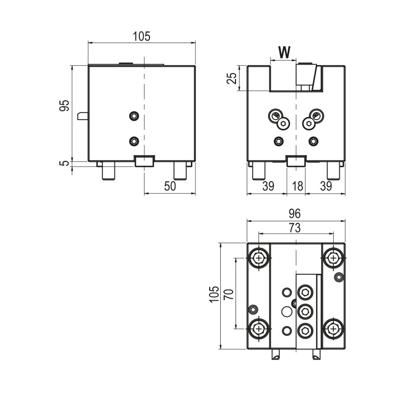 Тримач для токарної обробки торця BMT65 для інструментів з квадратним хвостовиком (Gerardi)