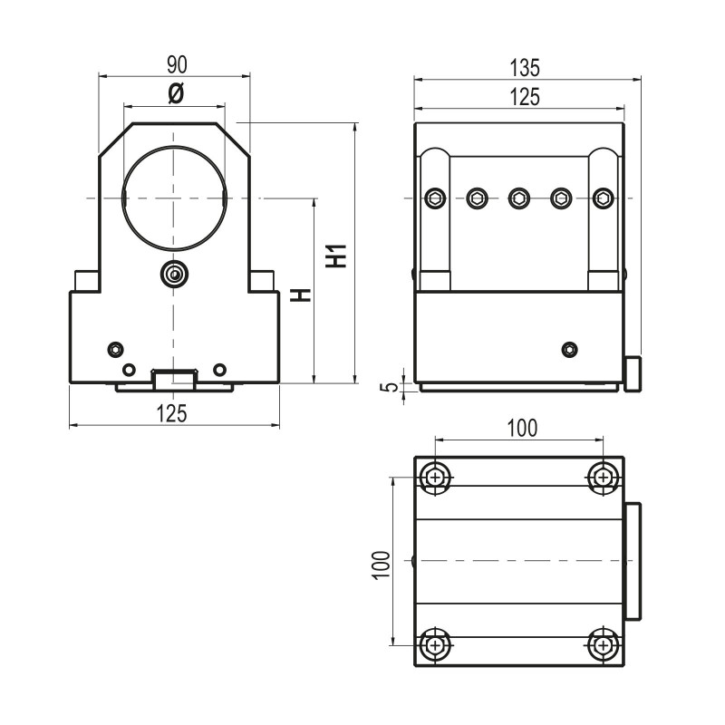Комбінований тримач інструменту BMT85, зовнішній/внутрішній потік охолодження (80 бар) для змінних свердел та розточувальних оправок (Gerardi)