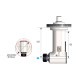 HSK100 90 Degree Classic Line Angle Head, MTC (Manual Tool Change), ER25 Output - GER-G90-16L-MTC Series (Gerardi)