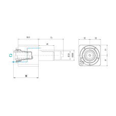 Spinner VDI30 Straight Driven Tool ER25 External Coolant, 1 to 1 Ratio (Gerardi)