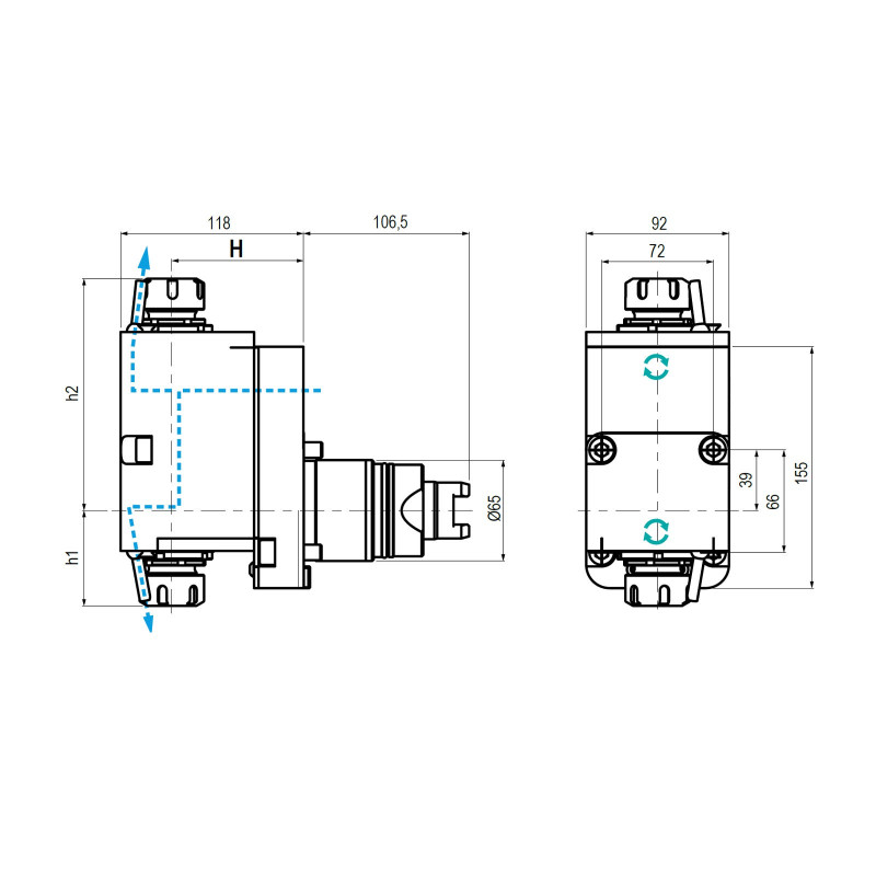 Spinner BMT65 Rear Offset Double Driven Tool (Gerardi)
