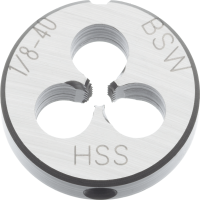 Threading the HSS EN22568 BSW 1/8"-40 thread/inch