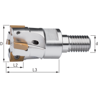 Фреза, що вкручується, 10 мм/M6 для 1 змінної пластини AP..1003
