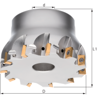 Shoulder milling cutter 90° 40x16x40mm, for 6 indexable inserts AP..1003