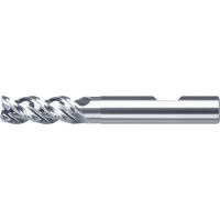 Aluminum. end milling cutter SC 4mm L2=18mm Z=3 short, HB, ed. chamfer, pol. MF