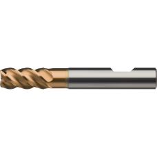 Фреза торцева SC Al 3 мм L2=10 мм Z=4 коротка, захист кромки HB, фаска ZrCN Ultra-N