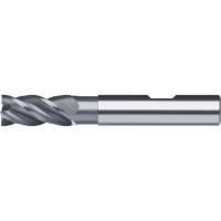 Solid carbide end milling cutter 35°/38°, UT, 4mm, clear. Z=4 HB, Ultra MS