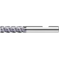 Solid carbide end milling cutter TVC 44°/45° uneq. type N 10mm Z=5 HB, AlTiN