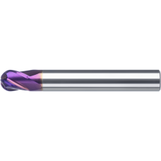 Solid carbide radius milling cutter 30° 3mm, Z=4 short, RockTec PRO