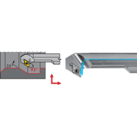 Boring bar A12L SDXC-L-07 setting angle 93°, for DC.. 0702..