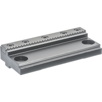 Top jaw stepped with grip insert