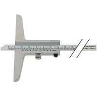 Depth gauge 500mm (0.05mm) without hook, base length 250mm