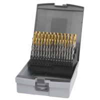 Свердло спіральне HSS 5xD DIN338N 118° 6-10 мм (41 шт.) з покриттям головки TiN