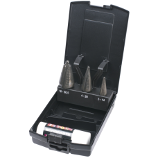 Конусне свердло HSS № 0,1,2 Ø3-30,5 мм, 3-предм. (сталь/чавун) + ріжуча паста