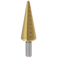 Cone drill HSS No. 1 Ø8-20.0mm (steel/cast iron) TiN