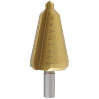 Cone drill HSS No. 2 Ø16-30.5mm (steel/cast iron) TiN