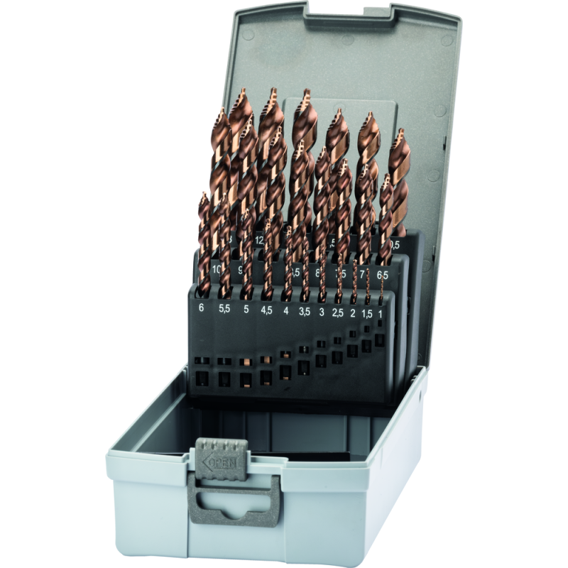 Twist drill STEP DRILL set HSSE vap. 1-10.5 mm including tapping hole