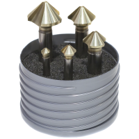 Countersink HSS 90° Ø6.3-25mm irregular pitch, set
