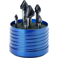 60° countersink set, 6.3-20.0 mm FL3 spiralled