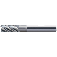 Solid carbide end milling cutter 40° clearance 10mm Z=4 r=0.2 HB AlCrN