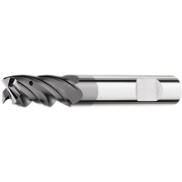 Solid carbide end milling cutter 35°/38° 6mm Z=4 HB IC, TiAlN