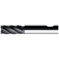 Solid carbide end milling cutter 16 mm R=0.1 mm Z=5 HB, TiAlN