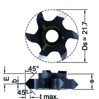 Ріжуча пластина Z622.454.63 передня та задня сторони b=0.2/tmax=1.9 мм Z=6 HC8620