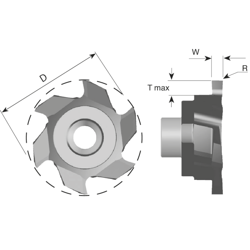 Cutting insert SG200 F W40 for plunge milling W=4.0 (insert size 20mm) AMT8