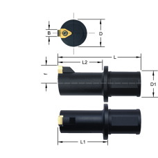Clamp mounting (keyway slotting) NHV.10.IK25.3 25x90mm, borehole from 10mm