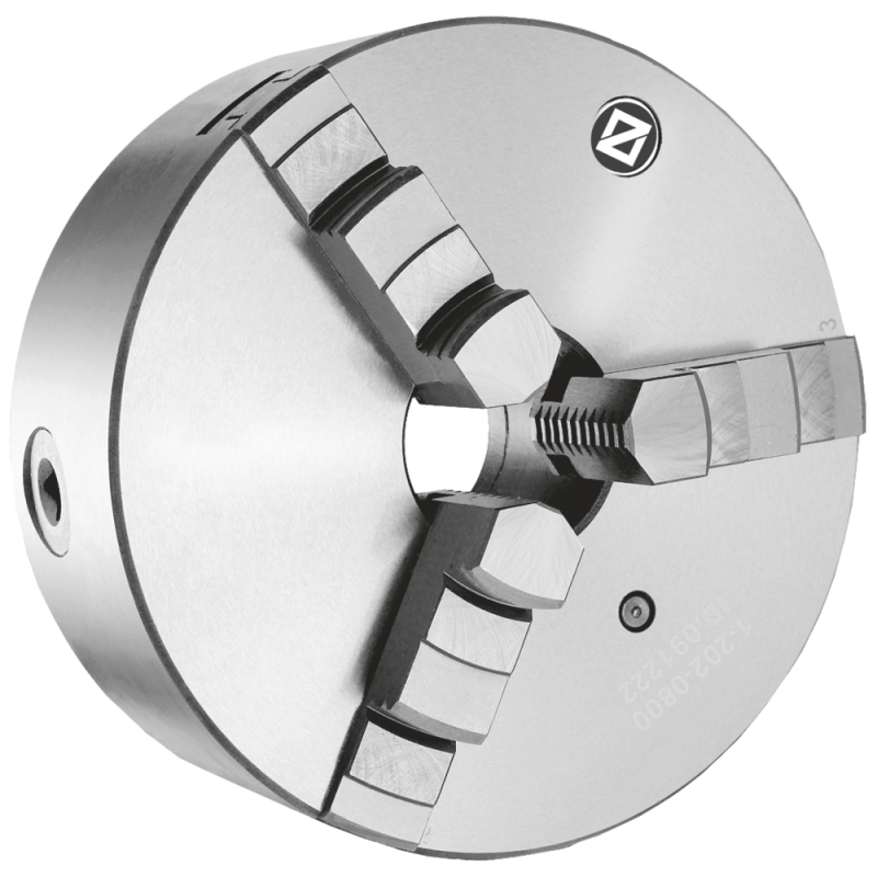 3-jaw universal lathe chuck, 315mm, steel, DIN 6350, one-piece jaw