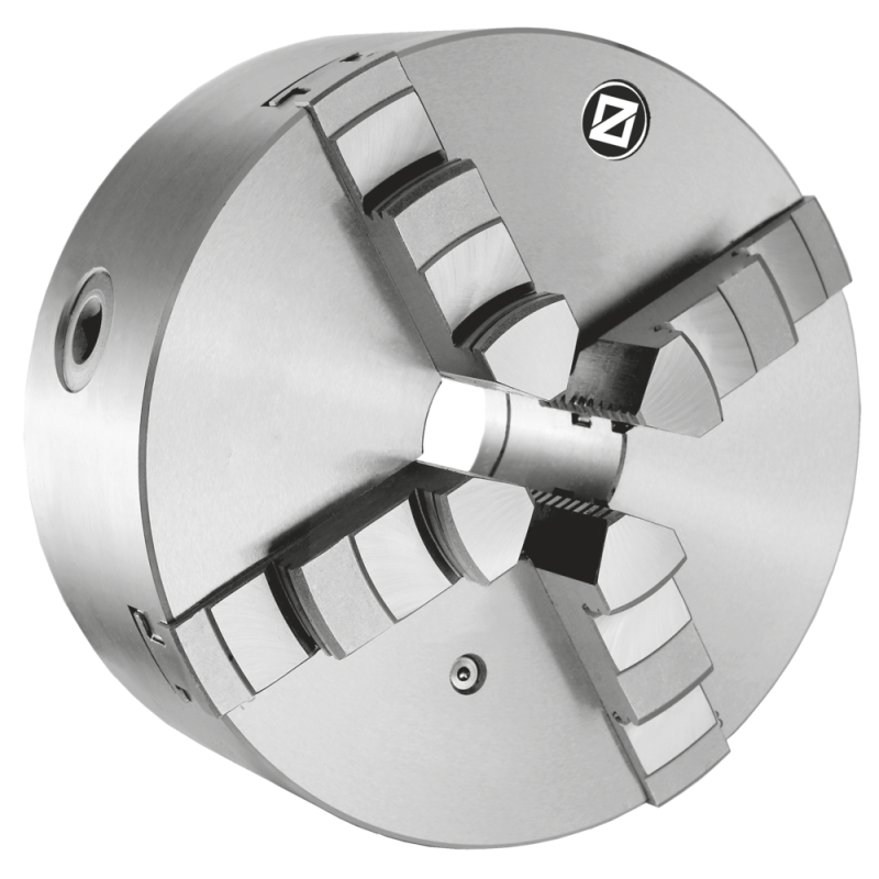 4-jaw universal lathe chuck, 315mm, cast iron, DIN 6350, one-piece jaw