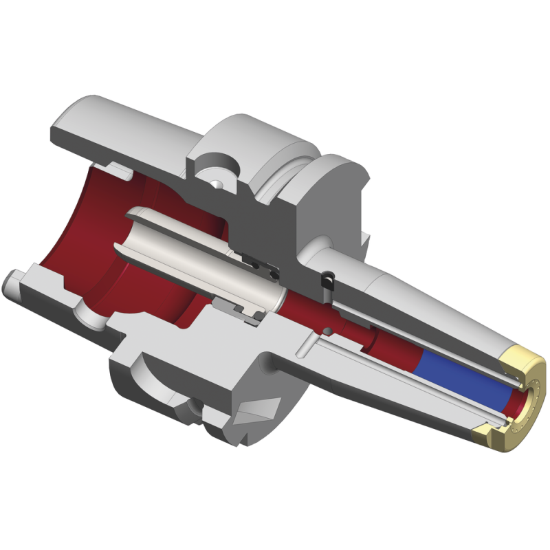 Shrink fit holder DIN69893 HSK-A63 Ø16, A=95mm, gold ring JetSleeve 2®