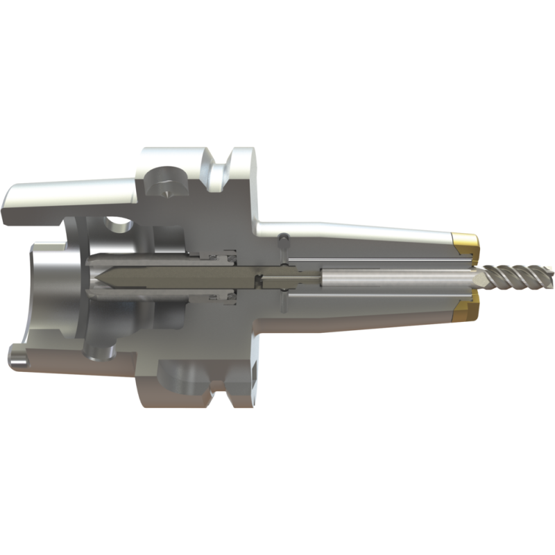 Shrink fit holder DIN69893 HSK-A63 Ø20, A=100mm, gold ring JetSleeve 2®